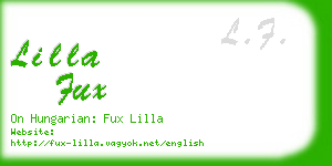 lilla fux business card